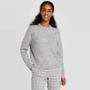 A NEW DAY Women’s crewneck pullover sweater in heather gray XS